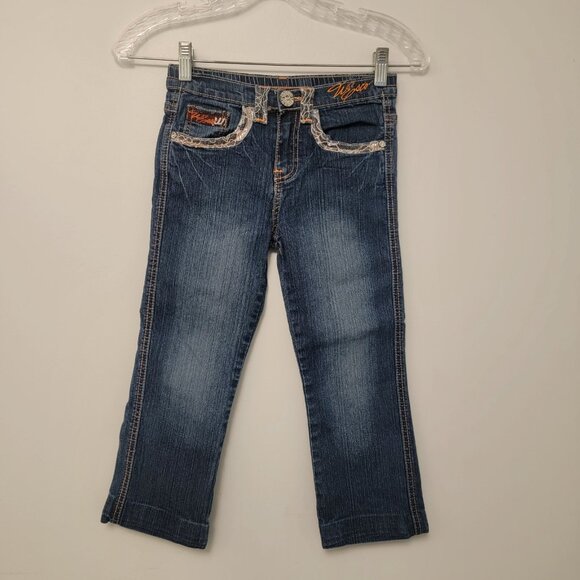 Willie Esco Jeans Girls Sz 6X Hip Hop Y2K Street Dark Wash Denim Embellished - Picture 3 of 9